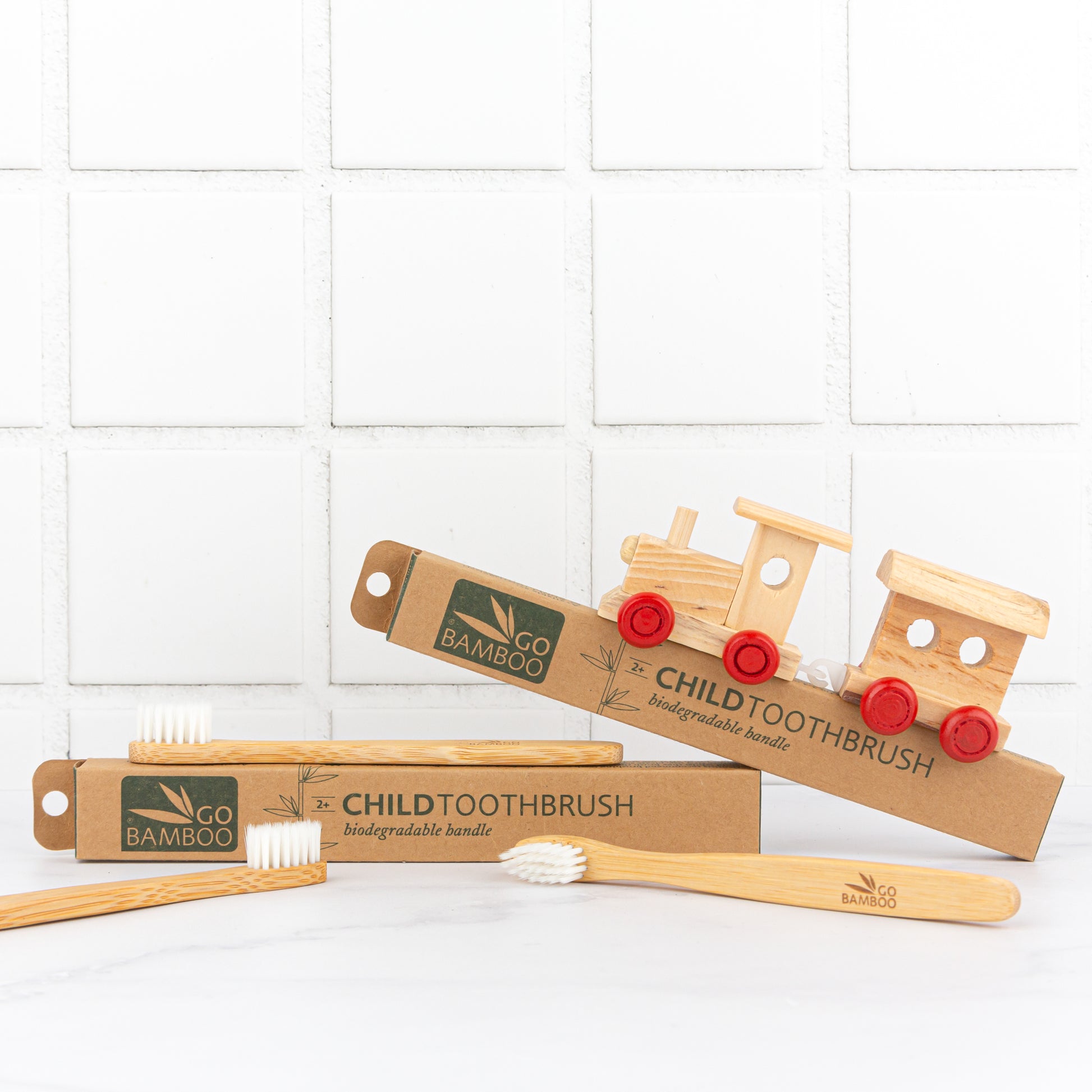 Baby Bamboo Toothbrush - Child Bamboo Toothbrush - Go Bamboo