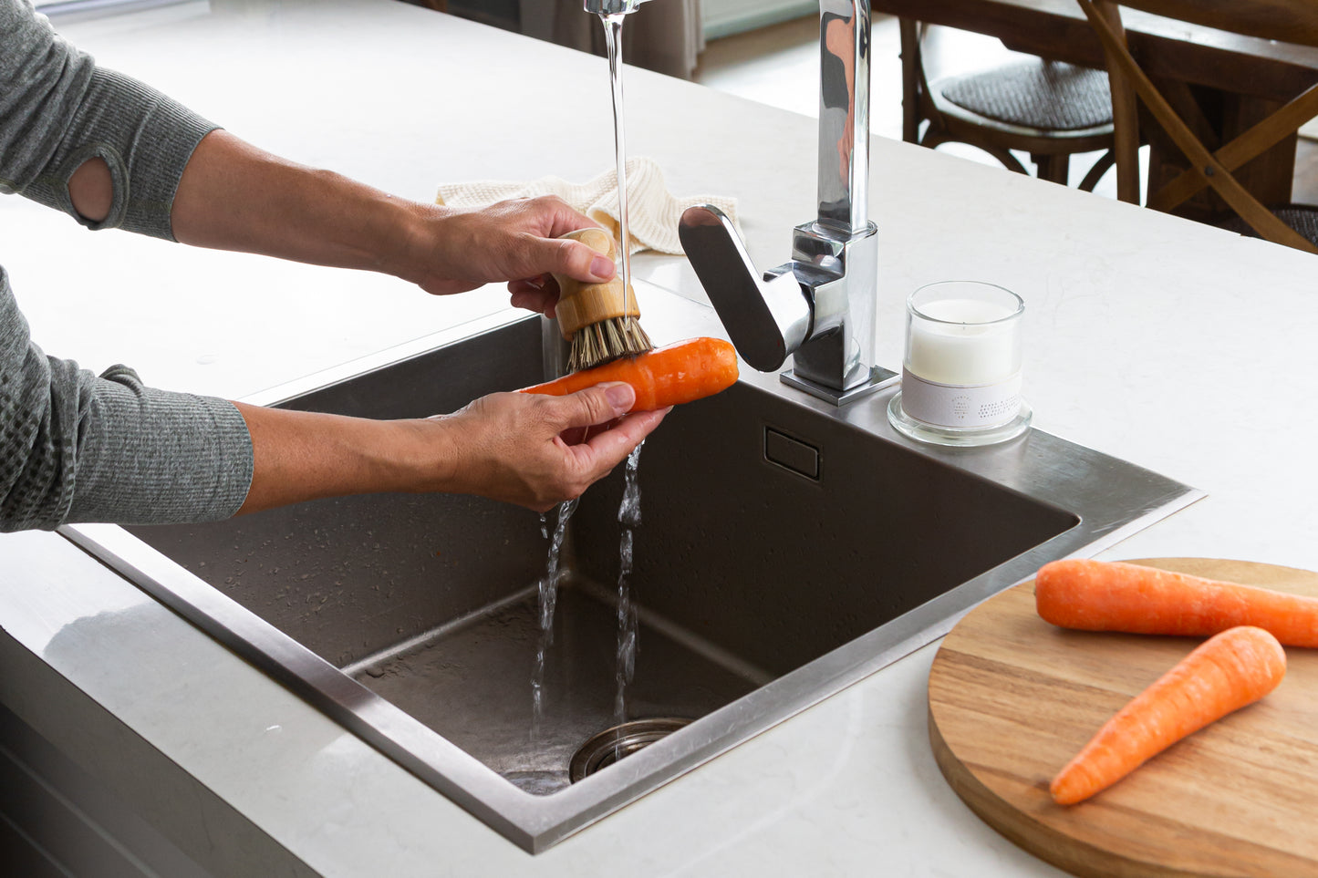 Plant Based Cleaning Brush Set - Vegetable Brush - Go Bamboo