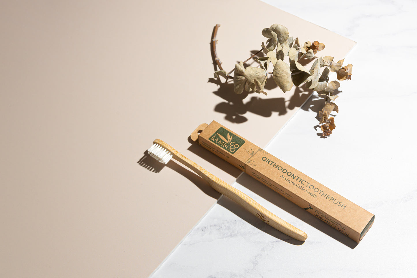 Biodegradable Orthodontic Toothbrush - Natural bamboo - Go Bamboo