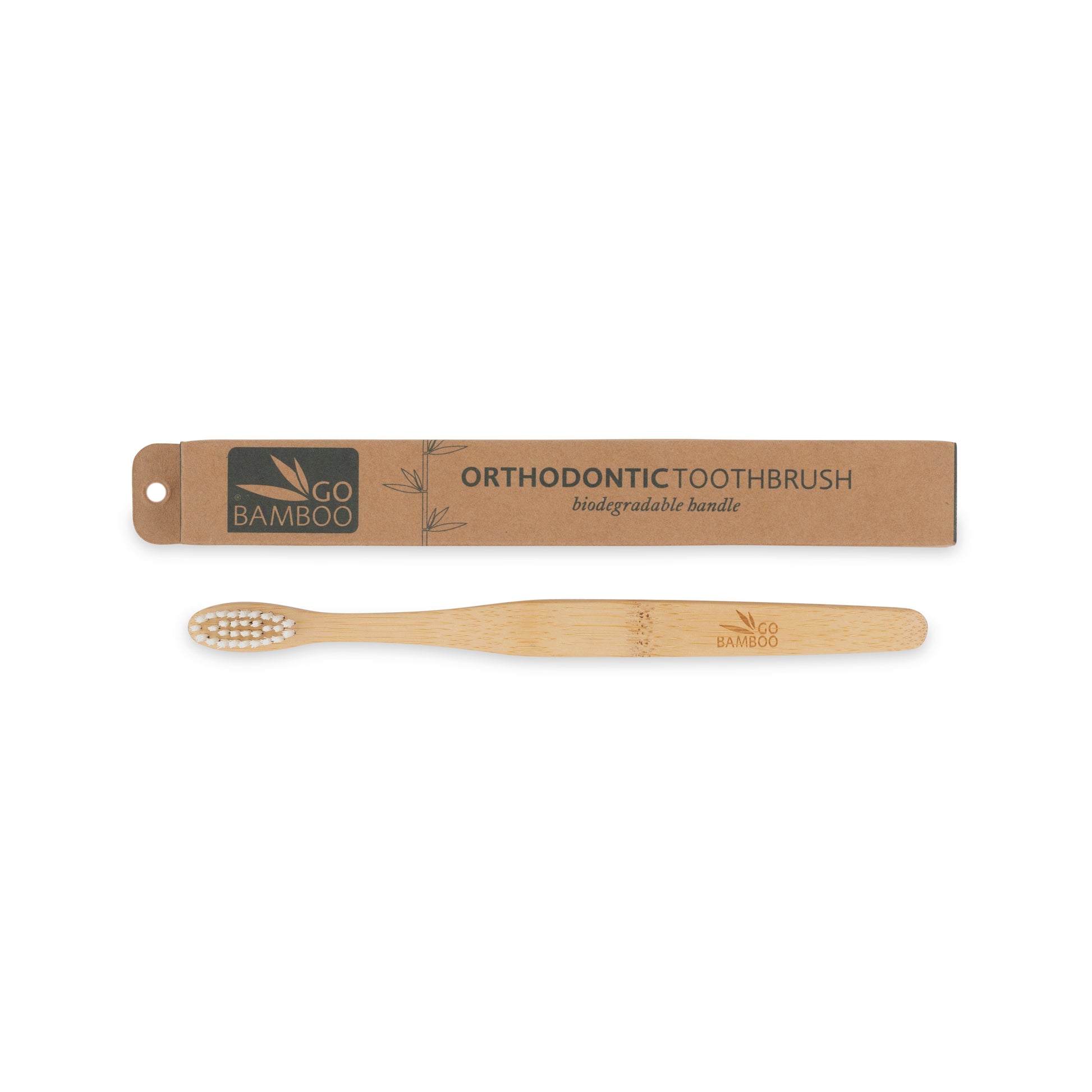 Biodegradable Orthodontic Toothbrush - Natural bamboo - Go Bamboo
