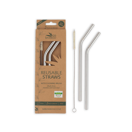 Reusable Stainless Steel Straws - Reusable Straws - Go Bamboo