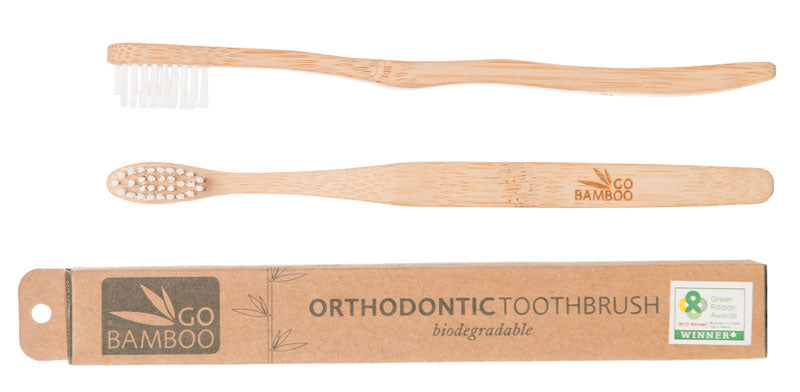 Biodegradable Orthodontic Toothbrush - Natural bamboo - Go Bamboo