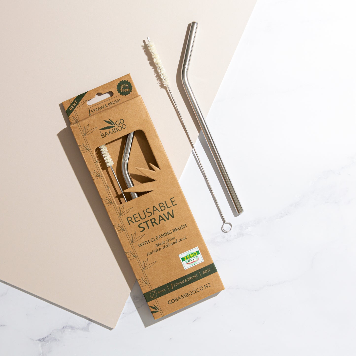 Stainless Steel Straws - Reusable Stainless Steel Straws - Go Bamboo