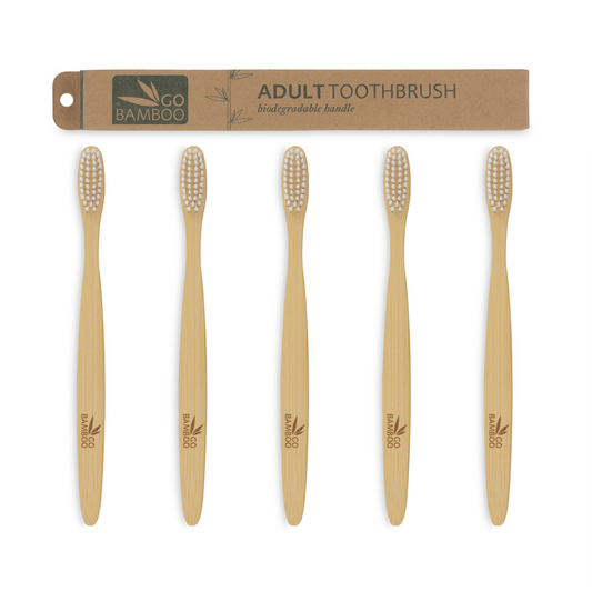 Biodegradable Bamboo Toothbrush - Adult Bamboo Toothbrush - Go Bamboo