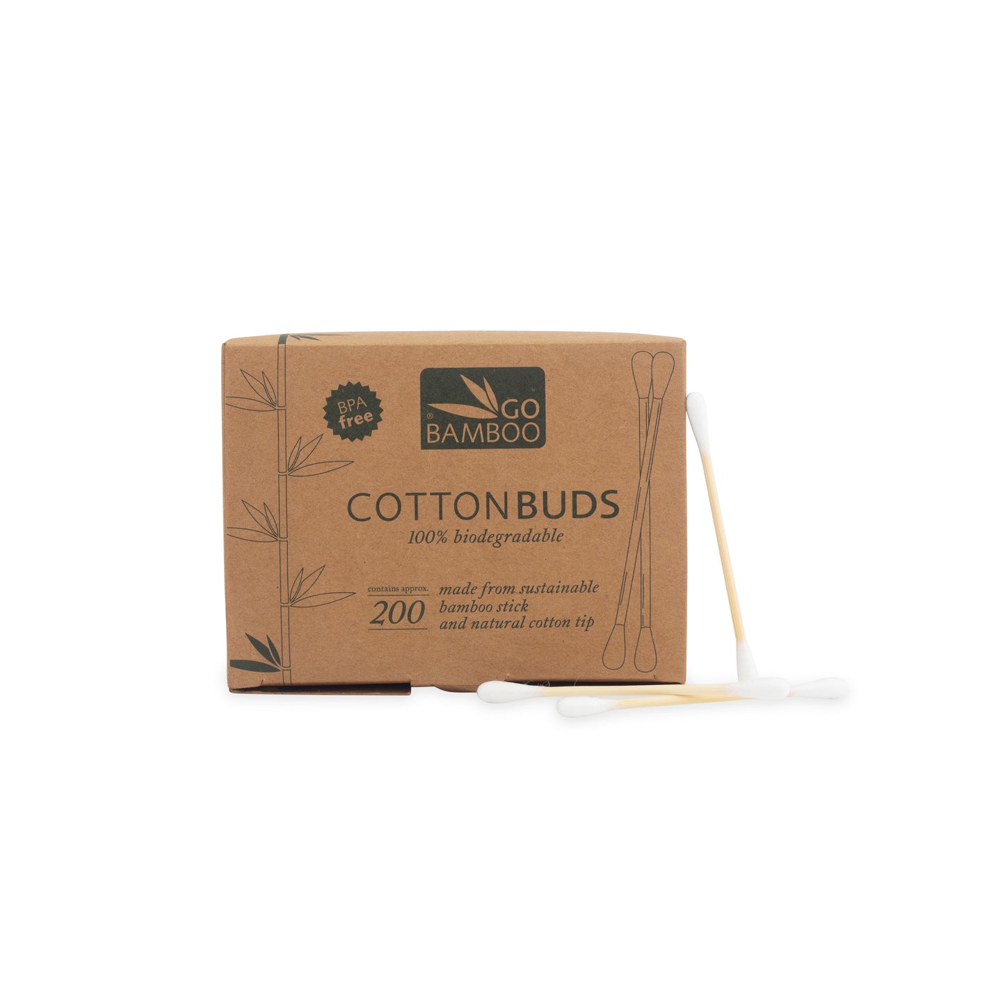 Wooden Cotton Buds - Cotton Buds - Go Bamboo