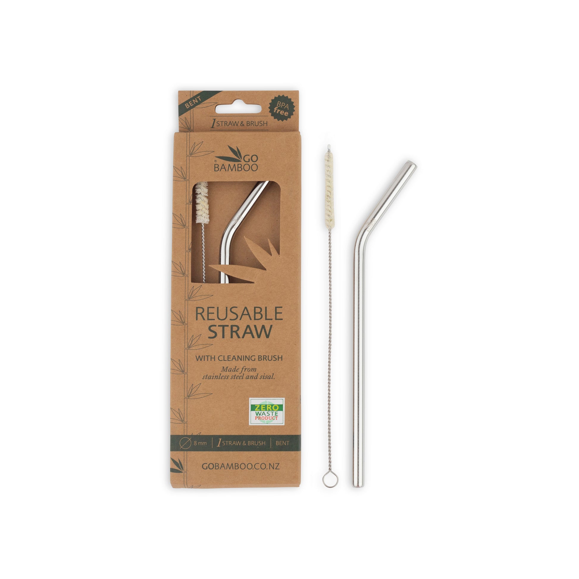 Stainless Steel Straws - Reusable Stainless Steel Straws - Go Bamboo